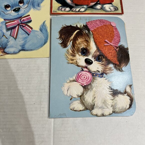 Vintage Precious Pets Coby Greeting Cards Dogs Puppys 1970 Lot of 5 Unused - Picture 4 of 16